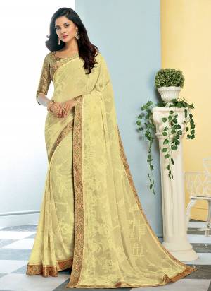 Simple and Elegant Looking Printed Saree Is Here In Beige Color Paired With Multi Colored Blouse. This Saree Is Georgette Based Paired With Satin Fabricated Blouse. It Is Light In Weight And Easy To Carry All Day Long. 