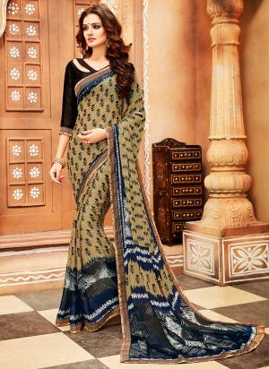 Grab This Beautiful Saree For Your Casual Or Semi-Casual Wear. This Saree Is Fabricated On Chiffon Georgette Paired With Soft  Silk Fabricated Blouse. It Is Light Weight And Easy To Carry All Day Long. 