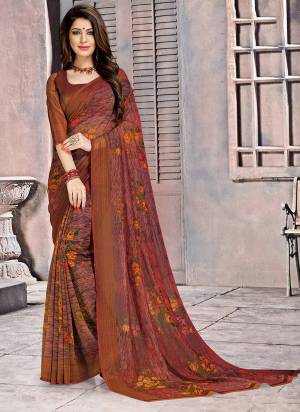 Simple Saree IS Here To Add Up For Your Regular Wear. This Saree And Blouse Are Georgette Based Which Is Light Weight And Easy To Carry all Day Long. 