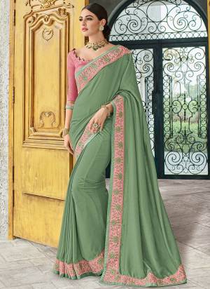Look gorgeous in this beautiful printed Pastel green color silk fabrics saree. Ideal for party, festive & social gatherings. this gorgeous saree featuring a beautiful mix of designs. Its attractive color and designer heavy embroidered design, Flower zari design, stone design, beautiful floral design work over the attire & contrast hemline adds to the look. Comes along with a contrast unstitched blouse.