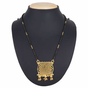 Here Is A Mangalsutra For Party Or Any Occasion Wear. This Heavy Mangalsutra Is In Golden Color Which Is Suitable At Festive Or Wedding Wear. Also It Is Light In Weight Which Is Easy To Carry Throughout The Gala.