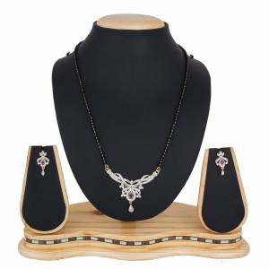 Give An Elegant Look To Your Neckline With This Pretty Set Of Mangalsutra Which Comes With A Pair Of Earrings. Pair This Up With Color And Any Type Of Attire. 