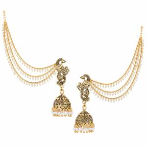 Give A Heavy All Over Look To Your Attire By Pairing It Up With This Heavy Designer Earrings Set. This Pretty Set Of Earrings Are Easy To Wear And Light Weight. Also It Can Be Paired With Any Colored Traditional Attire. Buy Now.
