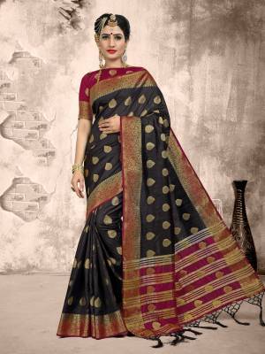 Celebrate This Festive Season Wearing This Beautiful Silk Based Which Gives A Rich Look To Your Personality. Also This Art Silk Fabricated Saree Is Light In Weight And Quite Durable Fabric. Buy This Now.