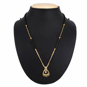 Give Your Nekline An elegant Look Wearing This Pretty Mangalsutra Which Is Light Weight And Can Be Paired With Any Type Or Colored Attire. Buy Now.