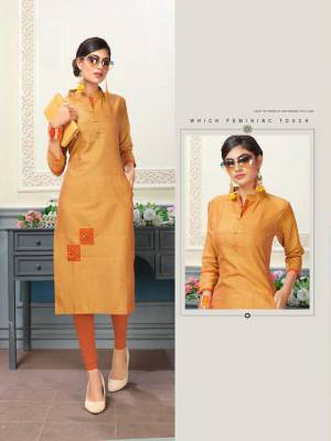 Add This Designer Readymade kurti To Your Wardrobe For Your Casual Or Semi-Casual Wear. This Kurti Is Fabricated On Khadi Cotton And Available In All Regular Sizes. 