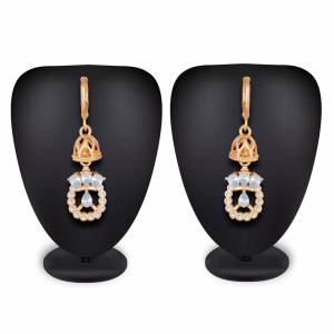 Give More Pretty Look To Your Attire By Pairing It Up With This Lovely Pair Of Earring Which Can Suit Wilth Any Colored Traditional Attire. Also It Is Light In Weight And Easy To Carry All Day Long.