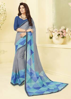 For Your Utmost Comfort, Grab This Pretty Light Weight Saree Fabricated On Georgette Paired With Satin Fabricated Blouse. Both Its Fabrics Esnures Superb Comfort All Day Long. Buy Now.