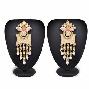 New And Unique Patterned Designer Earrings Set Is Here To Pair Up With Your Heavy ethnic Attire. You Can Pair This With Either Same Or Any contrasting Colored Attire. Buy Now.