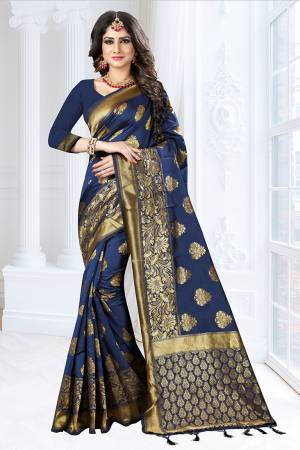 Flaunt Your Rich And Elegant Taste In Royal Looking Silk Based Saree. This Saree Is Fabricated On Banarasi Art Silk Paired With Art Silk Fabricated Blouse, Its Rich Fabric Will Defintely Earn You Lots Of Compliments From Onlookers. Buy Now.