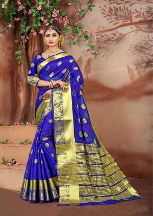 Shine Bright Wearing This Designer Saree Fabricated On Cotton Silk Paired With Cotton Silk Fabricated Blouse. This Saree And Blouse Are Beautifed With All Over. Buy This Saree Now.