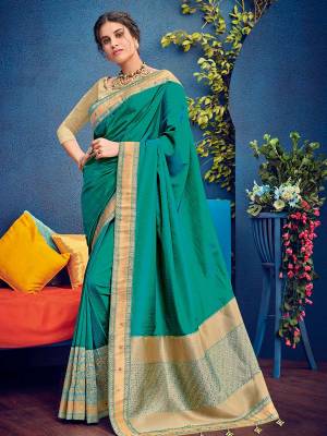 Presenting this Sea green color two tone silk fabrics saree. Ideal for party, festive & social gatherings. this gorgeous saree featuring a beautiful mix of designs. Its attractive color and heavy designer embroidered and silk saree, stone design, beautiful floral design all over work over the attire & contrast hemline adds to the look. Comes along with a contrast unstitched blouse.