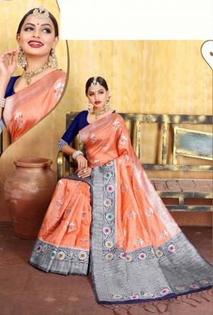 For A Rich And Elegant Look, Grab This Silk Based Saree Which IS Suitable For All. This Saree Is Fabricated On Cotton Silk Jacquard Paired With Art Silk Fabricated Blouse. It Is Beautified With Weave All Over. Buy Now.