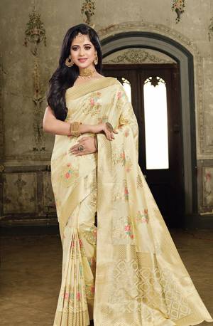 If You Have An Eye For Intricate Designs, Than Grab This Designer Silk Based Saree. This Saree And Blouse Are Fabricated On Art Silk Beautified With Intricate Weave All Over It. It Is Durable And Easy To Care For. 