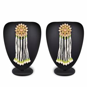 Grab This Pretty Earring Set To Pair Up With Your Ethnic Wears, This Earring Set Is In Golden Color Which Can Be Paired With Any Colored Attire. Also It Is Light In Weight And Easy To Carry all Day Long.