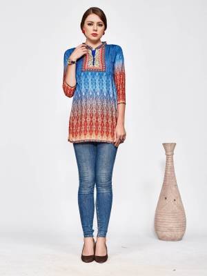 Beat The Heat This Summer With This Light Weight Top Fabricated On Muslin Which Is Also Soft Towards Skin. It Is Beautified With Prints All Over. Buy Now.