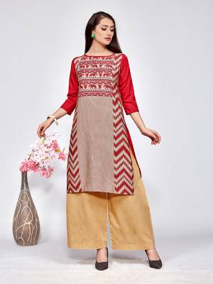 Be It Your College Wear, Daily Wear Or Office Wear. These Trending Kurtis Are Suitable For All. This Pretty Kurti Is Fabricated On American Crepe Beautified With Prints And It Is Available In all Regular Sizes. Buy Now
