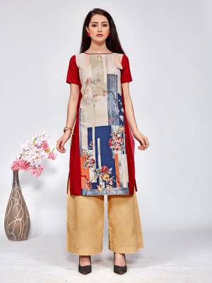 Beat The Heat This Summer With These Pretty Printed Kurtis. This?Pretty Kurti Is Fabricated On American Crepe Which Is Light Weight And Soft Towards Skin, Also It Is Available In All Regular Sizes And Suitable For All Age Group.