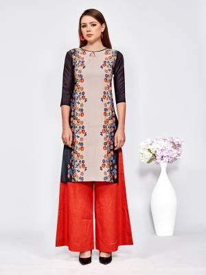 Here Is A Very Pretty Printed Kurti For These Easy go Summer. This Kurti Is Fabricated On Light Weight American Crepe . You Can Pair This Kurti With Leggings, Plazzo OR Pant As Per Your Comfort. Buy Now. 