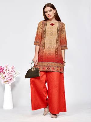 Beat The Heat This Summer With These Trending Short Kurtis. This?Pretty Kurti Is Fabricated On American Crepe Which Is Light Weight And Soft Towards Skin, Also It Is Available In All Regular Sizes And Suitable For All Age Group.
