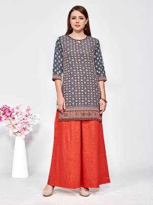 Beat The Heat This Summer With These Trending Short Kurtis. This?Pretty Kurti Is Fabricated On American Crepe Which Is Light Weight And Soft Towards Skin, Also It Is Available In All Regular Sizes And Suitable For All Age Group.