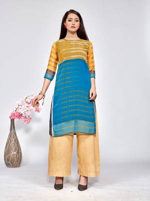 Here Is A Very Pretty Printed Kurti For These Easy go Summer. This Kurti Is Fabricated On Light Weight Georgette. You Can Pair This Kurti With Leggings, Plazzo OR Pant As Per Your Comfort. Buy Now