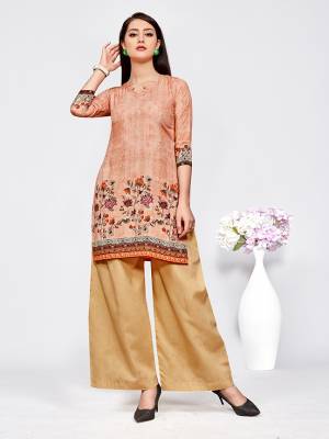 For Your Casuals, Grab This Pretty Printed Kurti Fabricated On American Crepe. This Kurti Is Soft Towards Skin And Available In All Regular Sizes. Also This Can Be Paired With Any Kind Of Bottom Like Plaazo, Pants Or Leggings