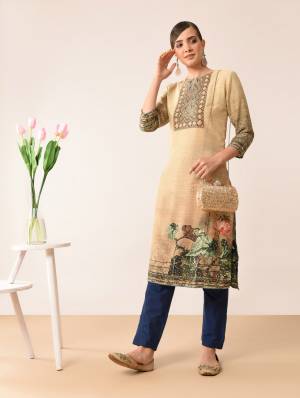 Beat The Heat This Summer With These Trending Printed Kurtis. This Pretty Kurti Is Fabricated On French Crepe Which Is Light Weight And Soft Towards Skin, Also It Is Available In All Regular Sizes And Suitable For All Age Group