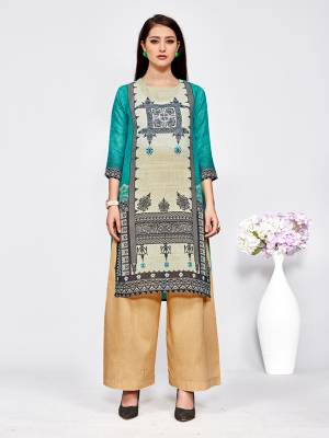 Beat The Heat This Summer With These Trending Printed Kurtis. This Pretty Kurti Is Fabricated On Linen Which Is Light Weight And Soft Towards Skin, Also It Is Available In All Regular Sizes And Suitable For All Age Group