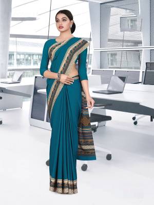 Comfort Is The First Priority When You Go To Your Work Place. So Keeping Your Comfort In Mind This Printed Saree Is Designed As A Uniform For Your Work Place. This Saree And Blouse are Fabricated On Crepe Silk Beautified With Prints Which Is Also Light In Weight And Easy To Carry All Day Long. 