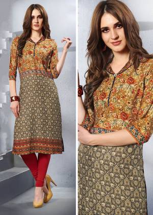 Go Colorful With This Pretty Kurti In Multi Color Fabricated On Rayon. Its Pretty Attractive Colors Are Perfect For Summers. Buy Now.
