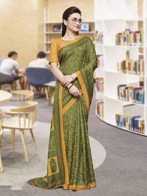 Comfort Is The First Priority When You Go To Your Work Place. So?Keeping Your Comfort In Mind This Printed Saree Is Designed As A Uniform For Your Work Place. This Saree And Blouse are Fabricated On Satin Silk Beautified With Prints Which Is Also Light In Weight And Easy To Carry All Day Long
