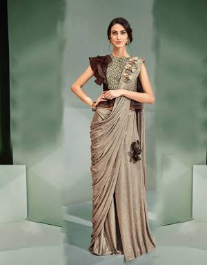 Welcome the next-gen saree with a palazzo-saree , a fusion of pants with the grace of saree. Opt for basic jewels for this not-so-basic attire. 
