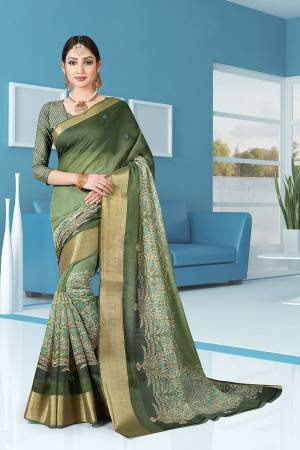 Here Is Very Pretty Printed Saree Fabricated On Cotton Paired With Running Blouse, This Pretty Formal Printed Saree Is Best Suitable For Your Work Place As It Is Light Weight And Esnures Superb Comfort All Day Long. Also It Can Be Used As Uniform At Different Places Like Airports, Hospitals And Hotels. Buy Now