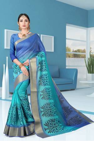 Comfort Is The First Priority When You Go To Your Work Place. So Keeping Your Comfort In Mind This Printed Saree Is Designed As A Uniform For Your Work Place. This Saree And Blouse are Fabricated On Cotton Beautified With Prints Which Is Also Light In Weight And Easy To Carry All Day Long