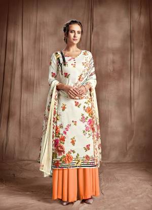 Beautifull  floral digital printed sharara  style salwar suit comes with cotton fabric bottom & beautiful Printed dupatta. The suit which can be stitched up to size 44. Pair it with high heels and look effortlessly chic and fashionable.