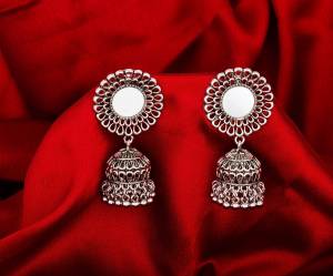 Buy This Pretty Pair Of Earrings In Silver Color Which Can Be Paired With Colored Attire. These Earrings Will Give A Pretty Elegant Look Which Will eanr You Lots Of Compliments From Onlookers