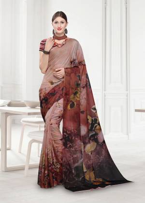 Your Will Definitely Earn Lots Of Compliments Wearing This Designer Printed Saree Fabricated On Georgette Paired With Georgette Fabricated Blouse. This Saree Is Beautified Abstract And Floral Prints. Buy This Pretty Light Weight Saree Now.