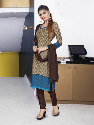 Comfort Is The First Priority When You Go To Your Work Place. So Keeping Your Comfort In Mind This Printed Dress Material Is Designed As A Uniform For Your Work Place. This Dress Material Is Fabricated On Crepe Silk Beautified With Prints Which Is Also Light In Weight And Easy To Carry All Day Long