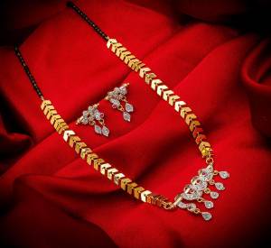 Grab This Very Pretty Mangalsutra Set With A Whole New Design And?Pattern. This Pretty Set Can Be Paired With Any Colored Ethnic Attire. It Is Light Weight And Easy To Carry All Day Long.
