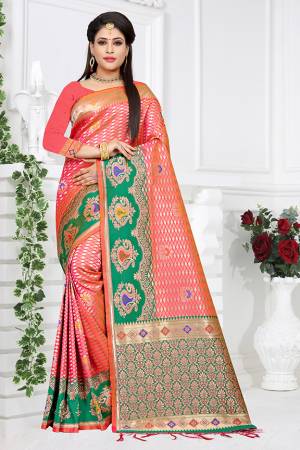 Bright And Visually Appeling Color Is Here With This Designer Silk Based Saree In Fuschia Pink Color Paired With Fuschia Pink Colored Blouse. This Saree And Blouse are Fabricated On Art Silk Beautified With Bold Weave All Over. 