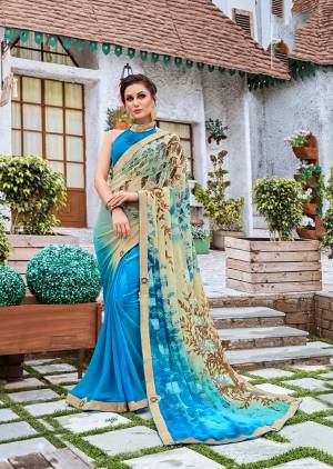 Add This Pretty Saree To Your Wardrobe For Casuals Or Semi-Casuals. This Saree And Blouse Are Georgette Based Which Is Light Weight, Soft Towards Skin And Esnures Superb Comfort. Buy This Saree Now.
