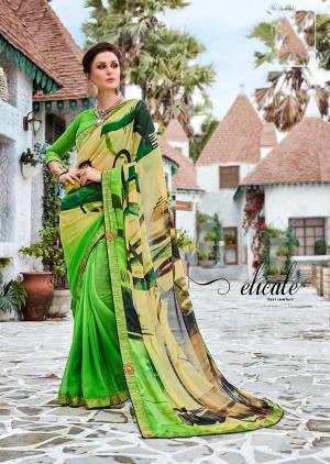 For Your Casual Or Semi-Casual Wear, Grab This Printed Light Weight Saree. This Saree And Blouse Are Fabricated On Georgette Which Ensures Superb Comfort All Day Long. 