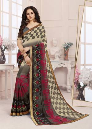 Add This Pretty Saree To Your Wardrobe In Grey And Multi Color Paired With Grey Colored Blouse, This Saree Is Fabricated On Georgette Paired With Art Silk Fabricated Blouse. Buy This Saree Now.