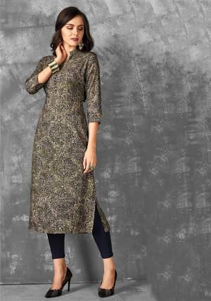 Grab This Simple Readymade Kurti For Your Casual Wear In Multi Color Fabricated on Rayon. It Is Beautified With Intricate Prints All Over. 