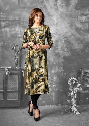 Add This Very Pretty Designer Readymade Kurti To Your Wardrobe In Multi Color Fabricated On Rayon. This Pretty Kurti Is Beautified With Abstract Prints All Over. 