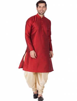 Celebrate This Festive Season In Traditional Style With This Readymade Pair Of Dhoti And Kurti. This Dhoti Kurta Is Fabricated On Cotton Silk Which Is Light Weight , Durable And Easy To Carry All Day Long. Also It Is Available In All Sizes. Buy Now.
