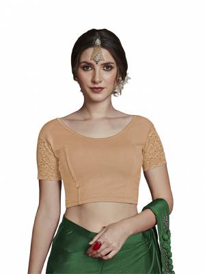 Grab This Designer Patterned Super Comfy Readymade Blouse To Pair?Up With Your Simple Or Designer Saree. This Blouse Is Fabricated On Stretchable Cotton With Stretchable Net Half Sleeves Which Is In Free Size. Its Fabric Is Soft Towards Skin And Ensures Superb Comfort All Day Long