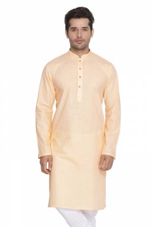 Grab This Amazing Readymade Kurtas For Men Fabricated On Cotton. This Kurta Is Suitable For Festive Wear Or Any Wedding Functions. It Is Light In Weight and Can Be Paired With Any Kind Of Bottom Like Chudidar, Pyjama Or Even Denims. Its Fabric Is Soft Towards Skin And Avialable In All Sizes. Buy Now.