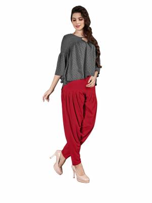 Grab This Super Comfort Patiala To Pair Up With Your Kurtis For Utmost Comfort. This Patiala IS Fabricated On Stretchable Cotton And A Very Neat Cowl Pattern. Buy Now.